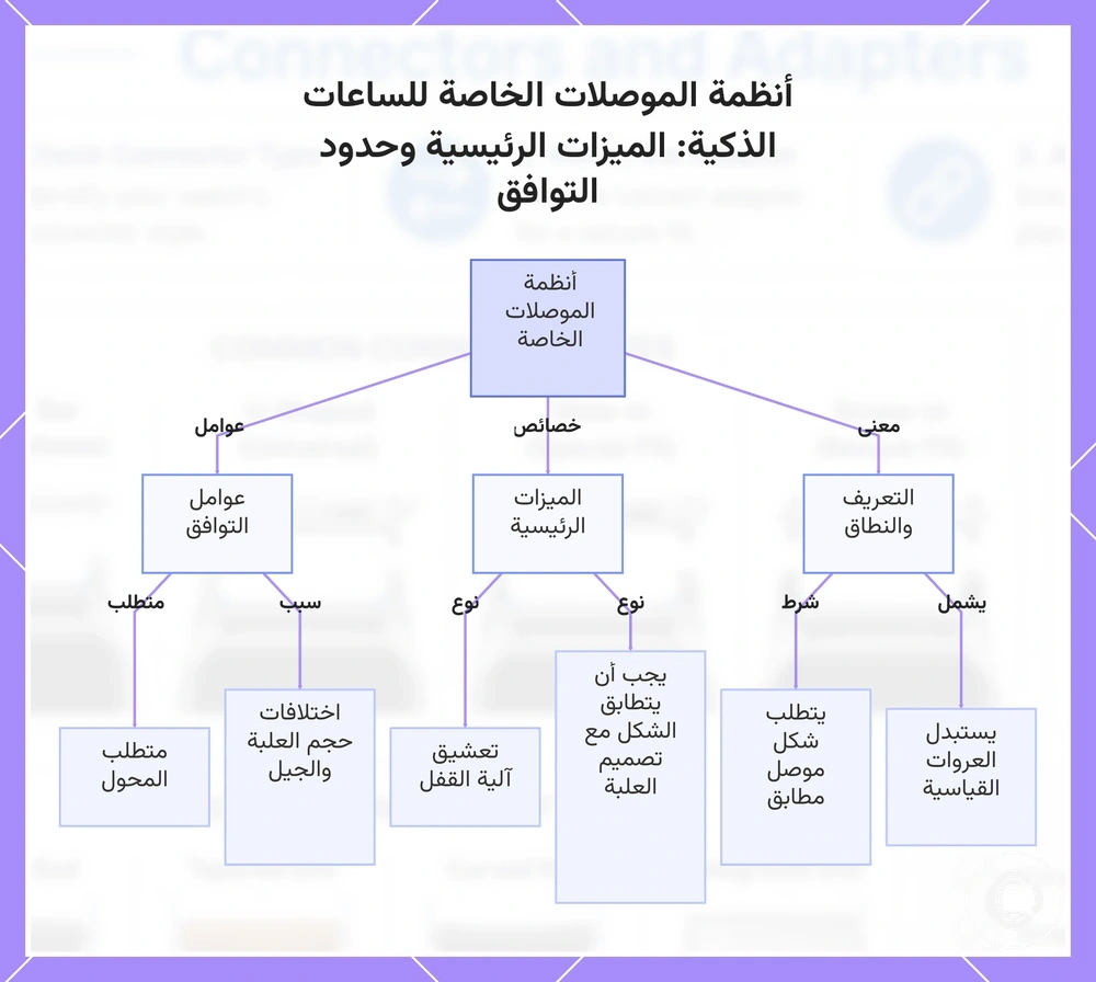 أنظمة الموصلات الخاصة للساعات الذكية: الميزات الرئيسية وحدود التوافق