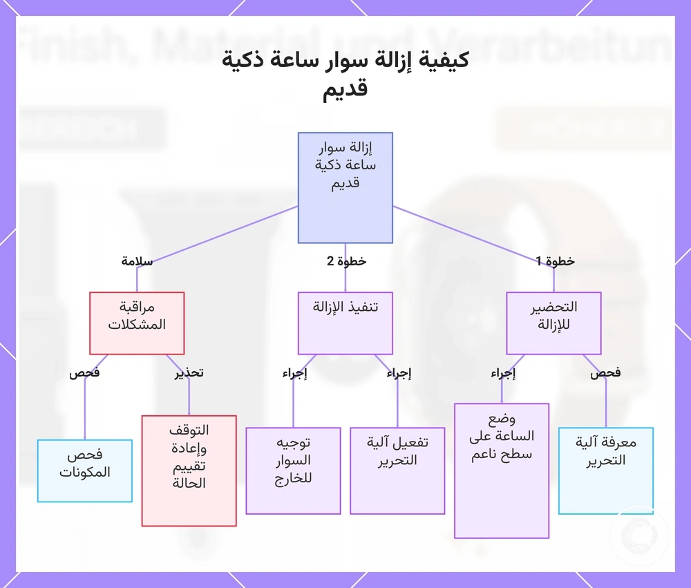كيفية إزالة سوار ساعة ذكية قديم