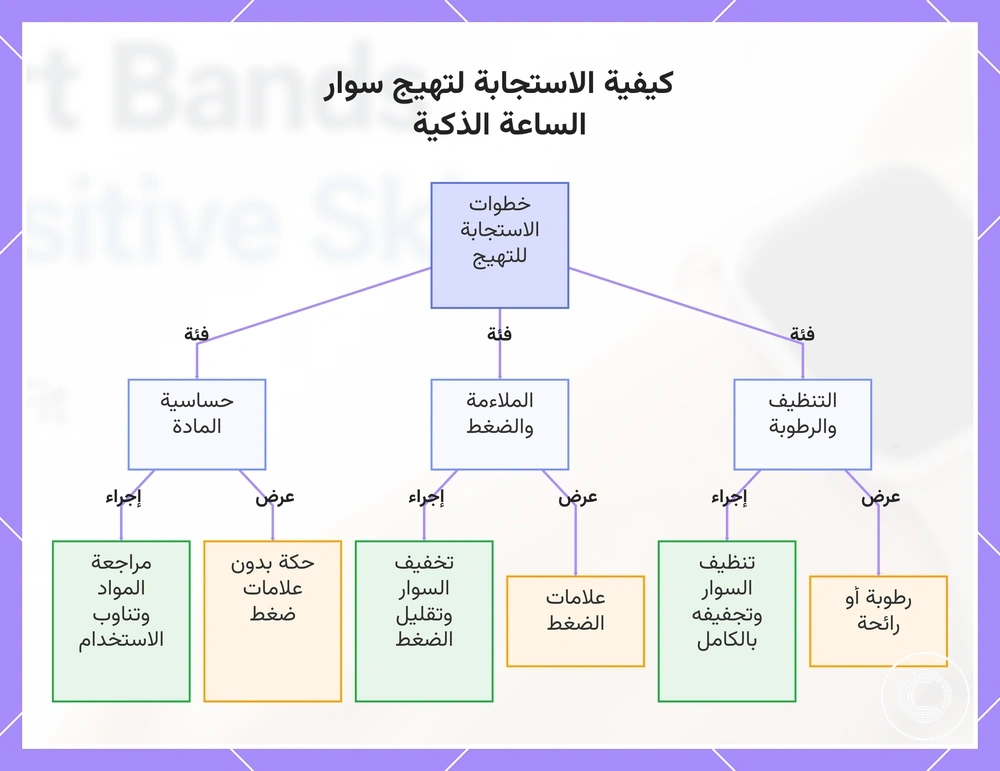 كيفية الاستجابة لتهيج سوار الساعة الذكية