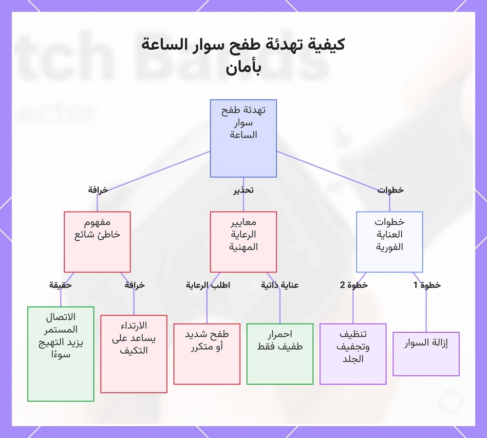 كيفية تهدئة طفح سوار الساعة بأمان