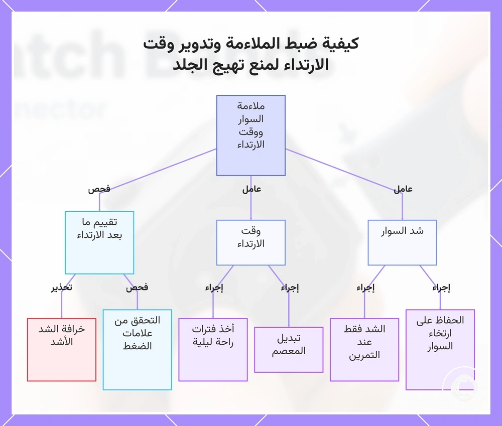 كيفية ضبط الملاءمة وتدوير وقت الارتداء لمنع تهيج الجلد
