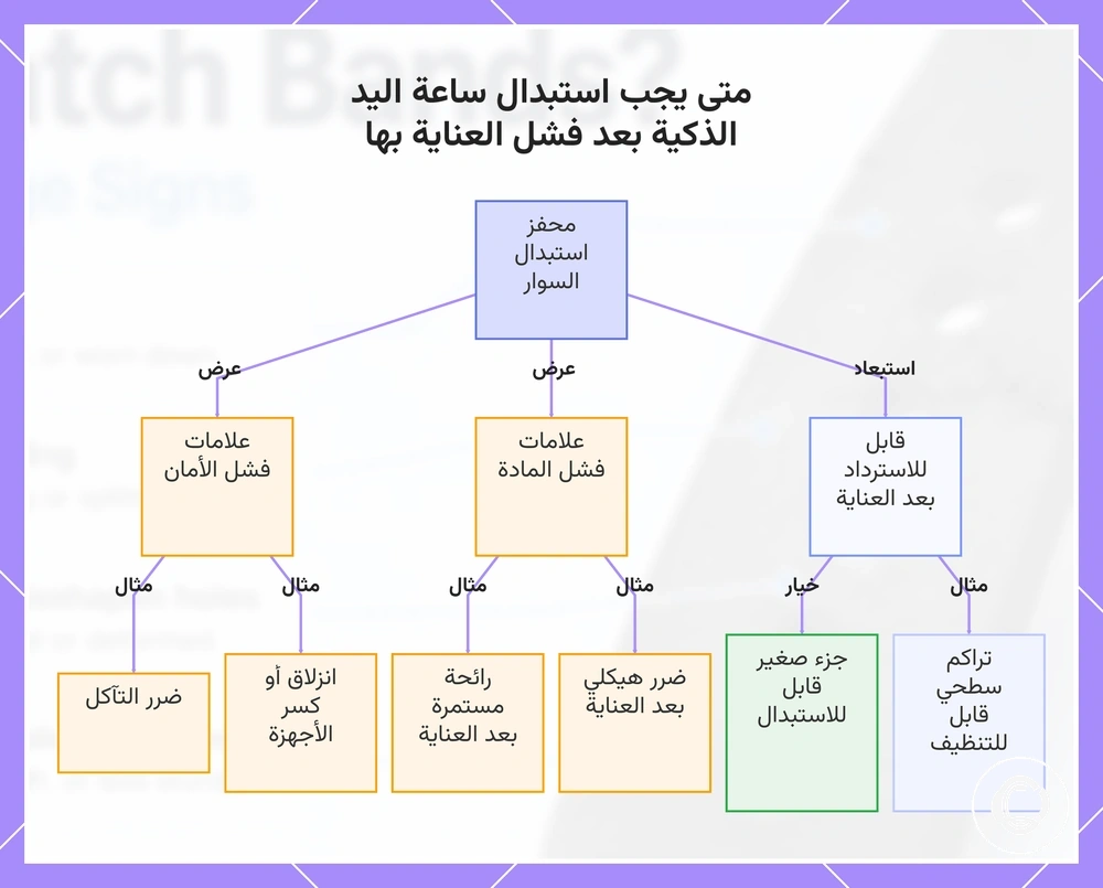 متى يجب استبدال ساعة اليد الذكية بعد فشل العناية بها
