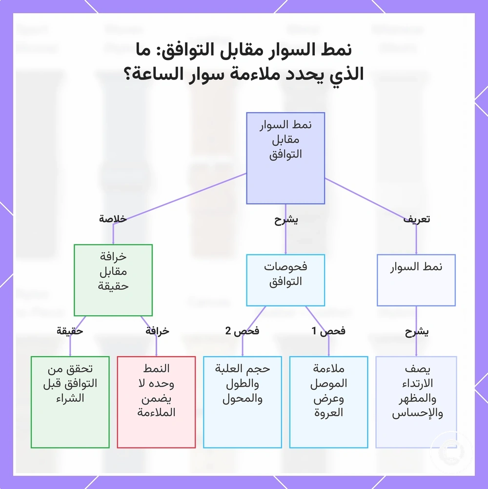 نمط السوار مقابل التوافق: ما الذي يحدد ملاءمة سوار الساعة؟