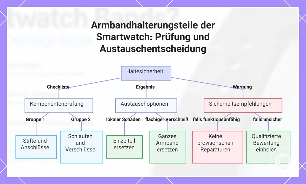 Armbandhalterungsteile der Smartwatch: Prüfung und Austauschentscheidung