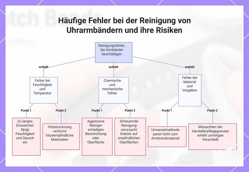 Häufige Fehler bei der Reinigung von Uhrarmbändern und ihre Risiken