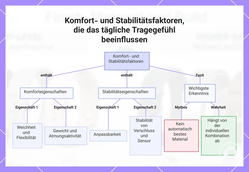 Komfort- und Stabilitätsfaktoren, die das tägliche Tragegefühl beeinflussen