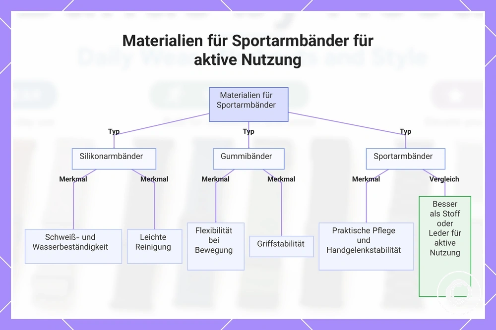 Materialien für Sportarmbänder für aktive Nutzung