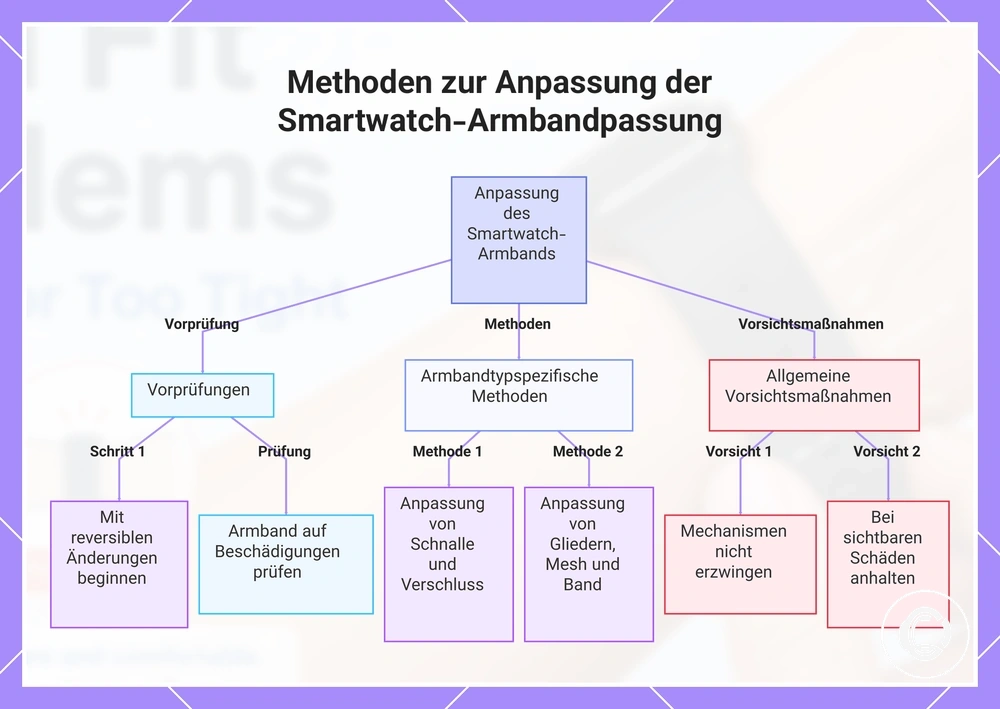 Methoden zur Anpassung der Smartwatch-Armbandpassung