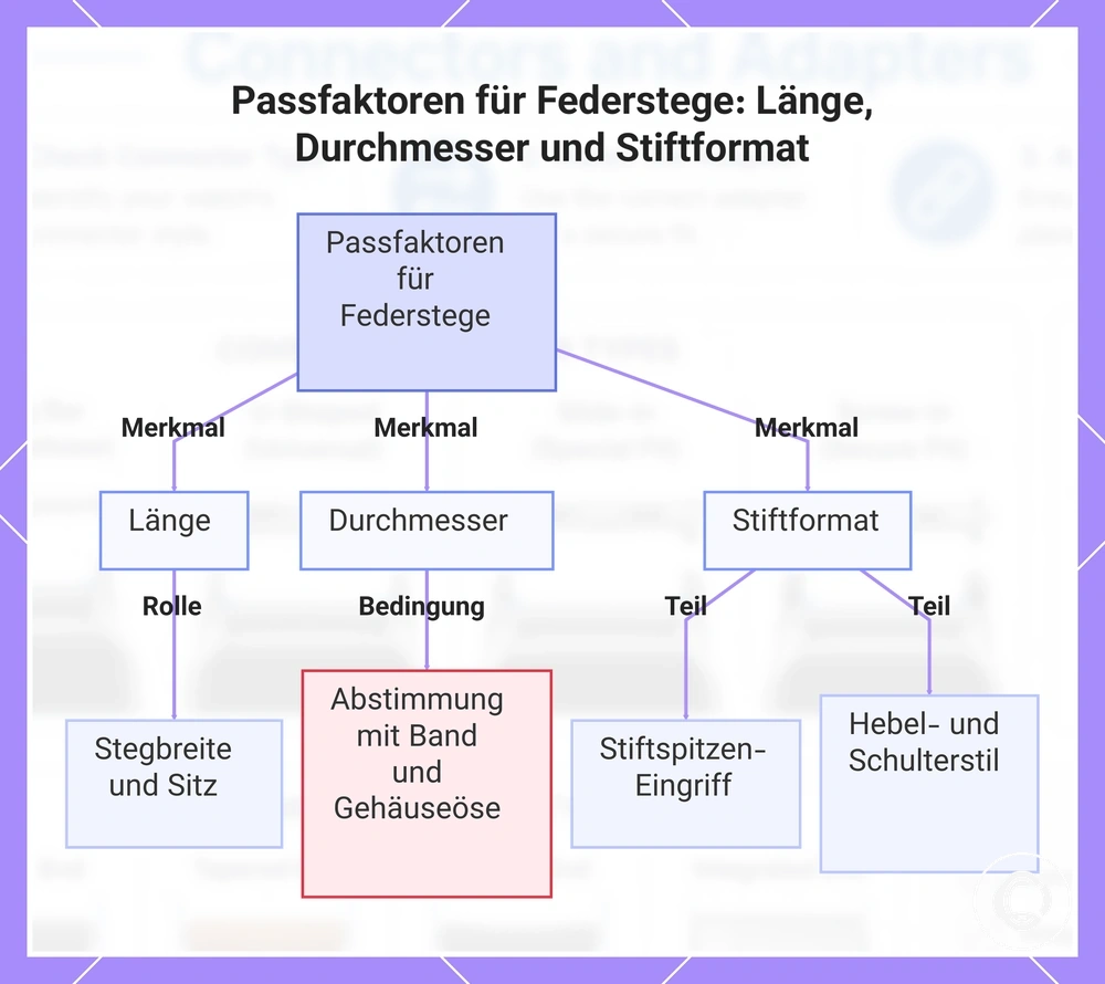 Passfaktoren für Federstege: Länge, Durchmesser und Stiftformat