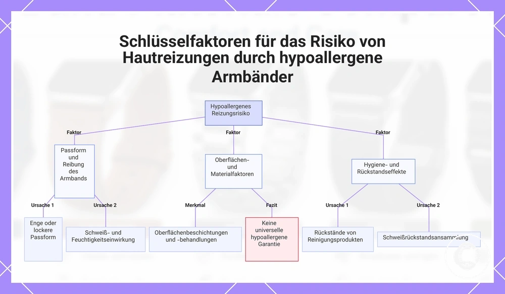 Schlüsselfaktoren für das Risiko von Hautreizungen durch hypoallergene Armbänder