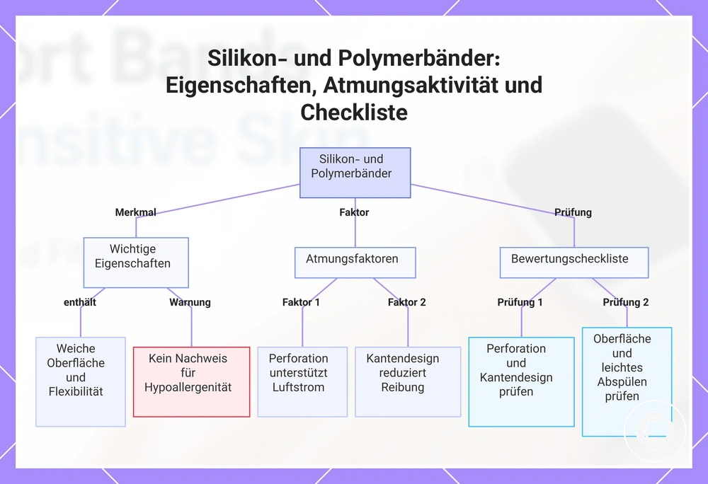 Silikon- und Polymerbänder: Eigenschaften, Atmungsaktivität und Checkliste