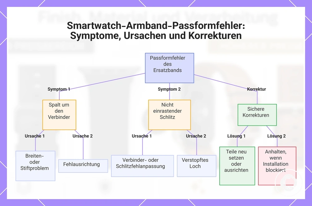 Smartwatch-Armband-Passformfehler: Symptome, Ursachen und Korrekturen