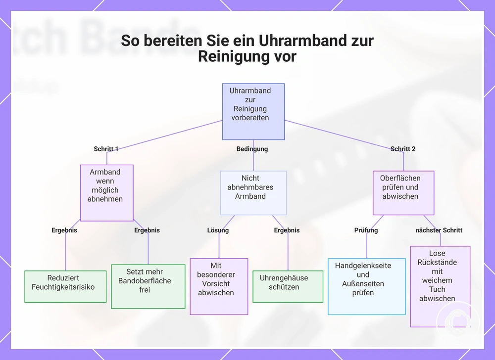 So bereiten Sie ein Uhrarmband zur Reinigung vor