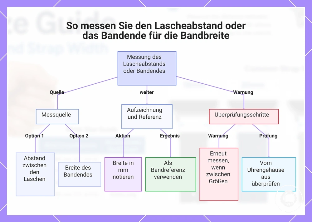 So messen Sie den Lascheabstand oder das Bandende für die Bandbreite