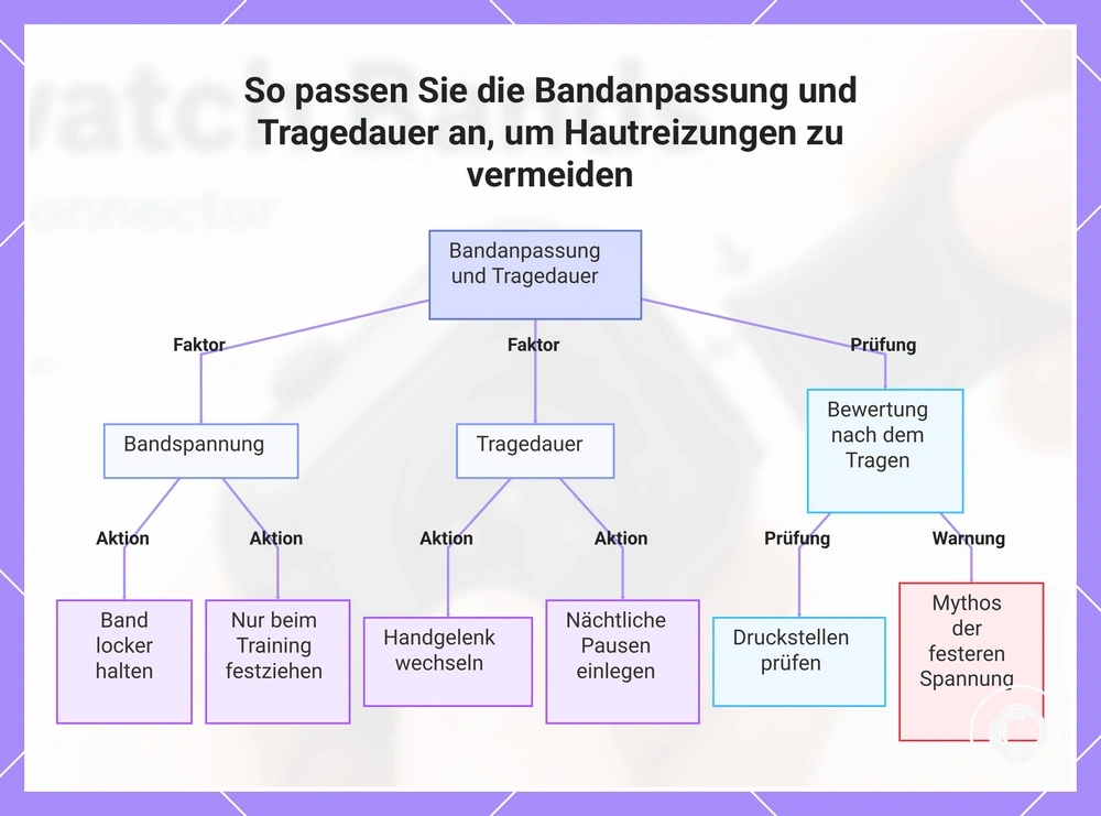 So passen Sie die Bandanpassung und Tragedauer an, um Hautreizungen zu vermeiden