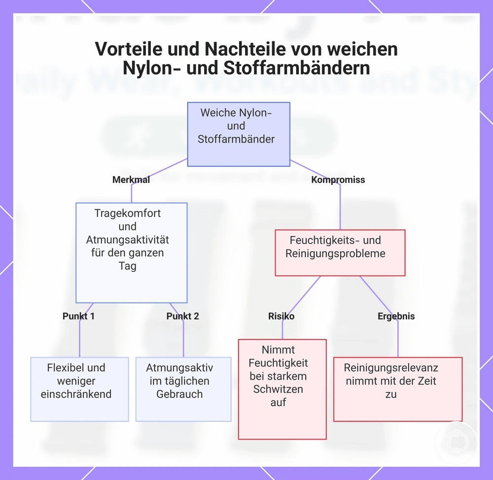 Vorteile und Nachteile von weichen Nylon- und Stoffarmbändern