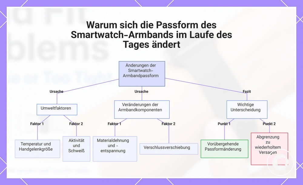 Warum sich die Passform des Smartwatch-Armbands im Laufe des Tages ändert