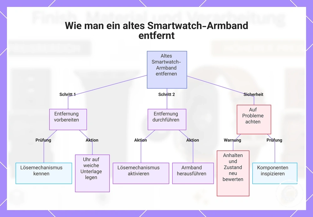 Wie man ein altes Smartwatch-Armband entfernt