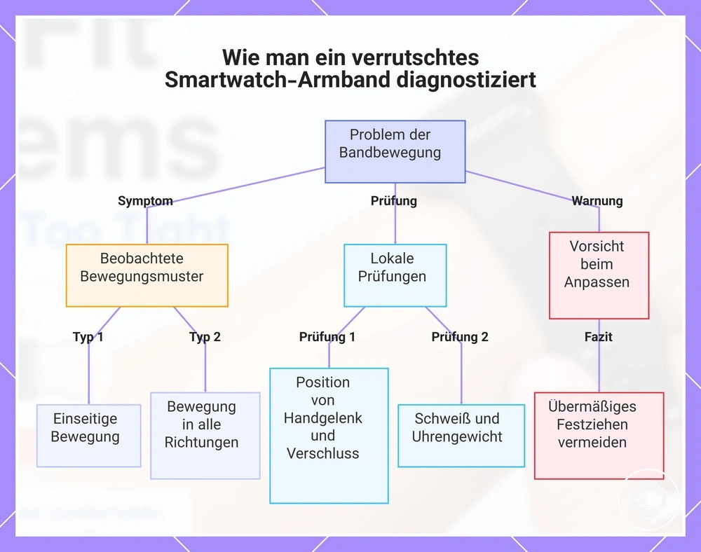 Wie man ein verrutschtes Smartwatch-Armband diagnostiziert