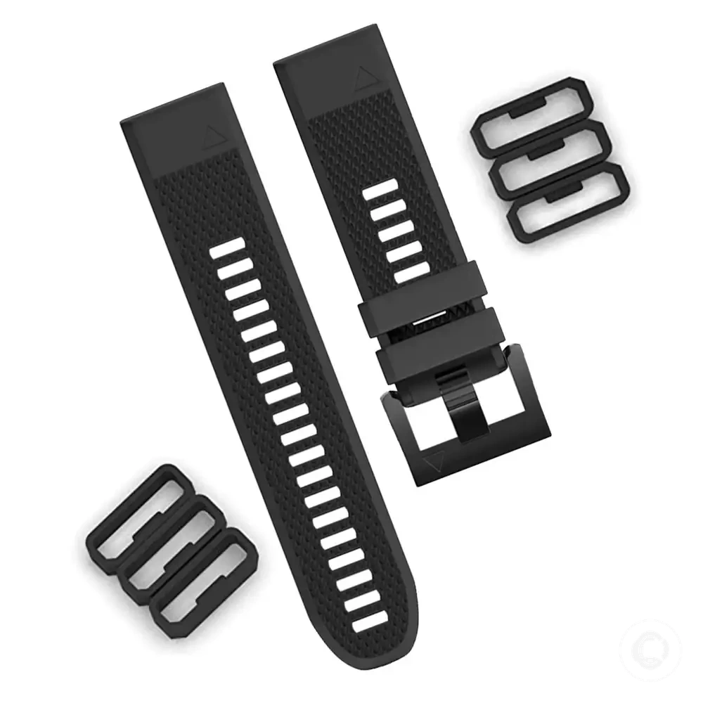 Silicone keeper loop for Garmin Forerunner and Fenix watch bands