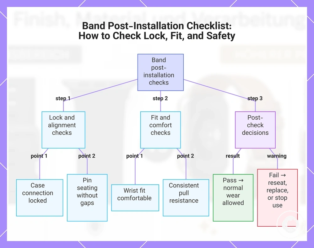 Band Post-Installation Checklist: How to Check Lock, Fit, and Safety
