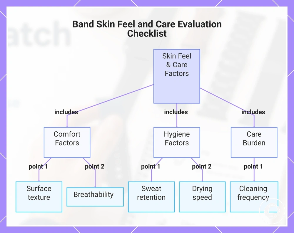 Band Skin Feel and Care Evaluation Checklist
