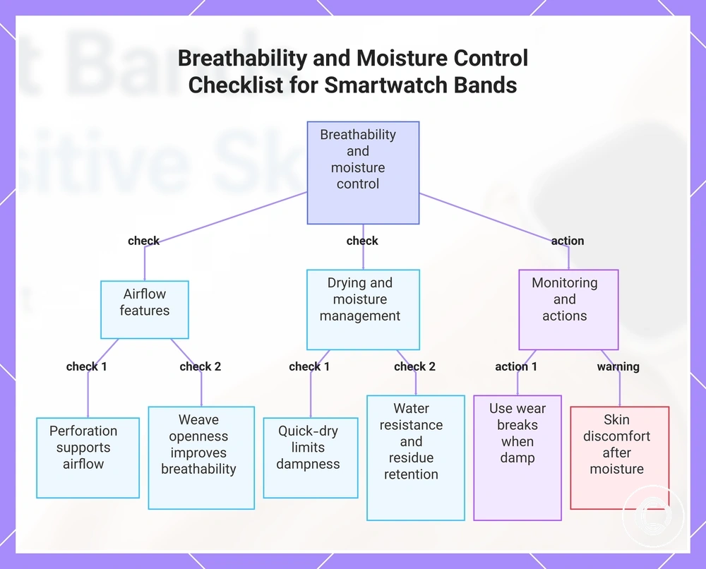 Breathability and Moisture Control Checklist for Smartwatch Bands