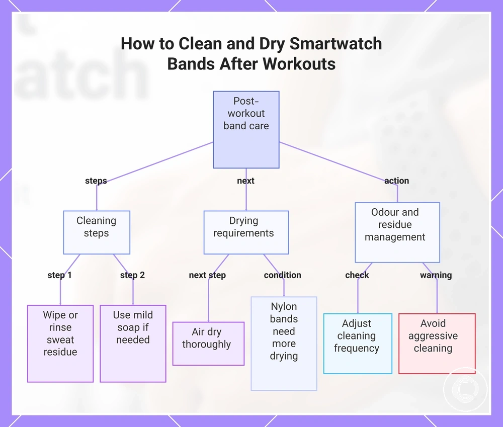 How to Clean and Dry Smartwatch Bands After Workouts
