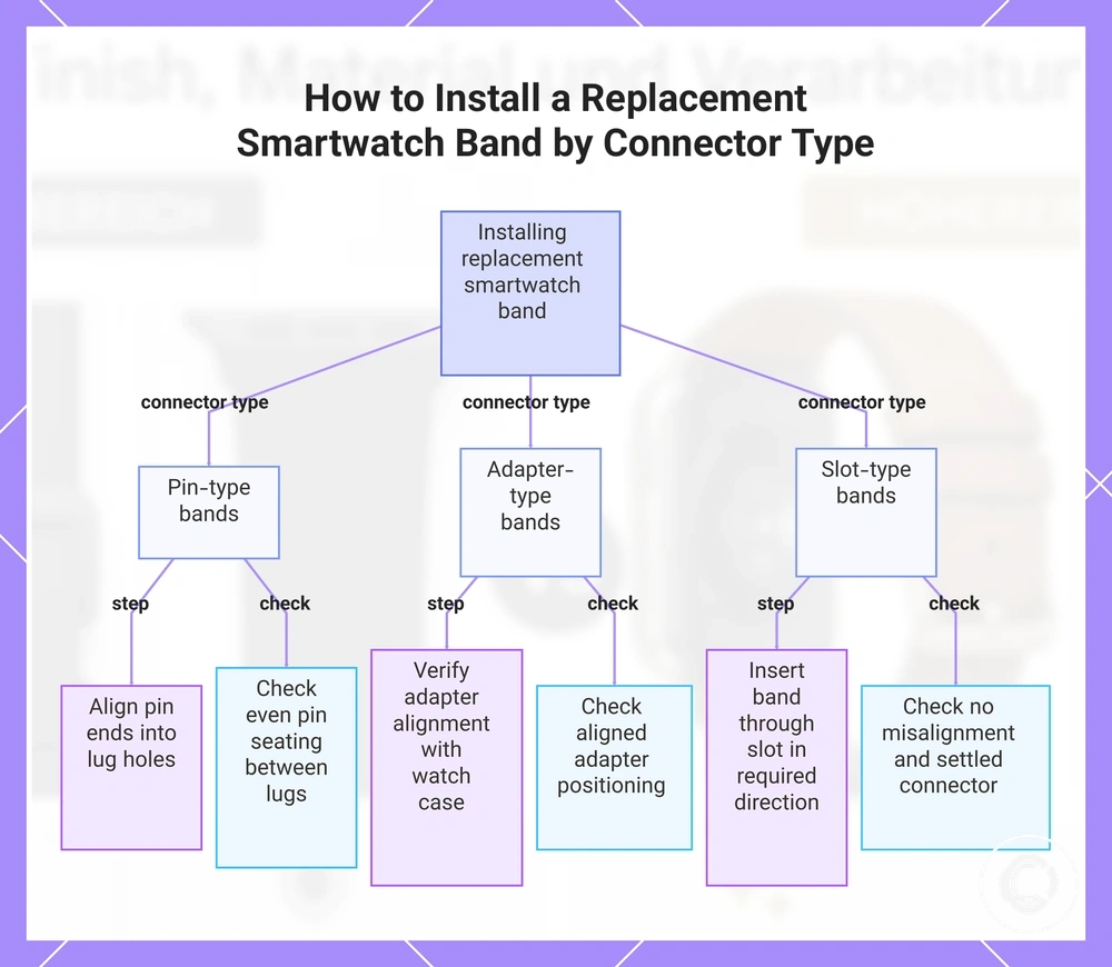 How to Install a Replacement Smartwatch Band by Connector Type