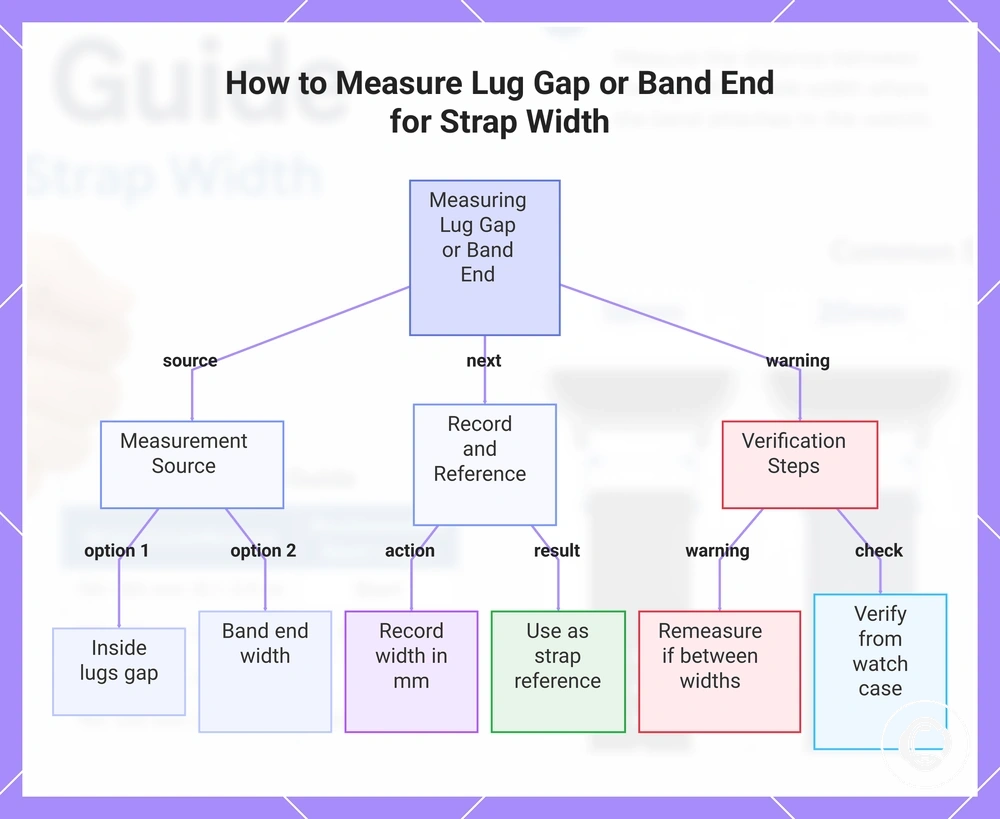How to Measure Lug Gap or Band End for Strap Width