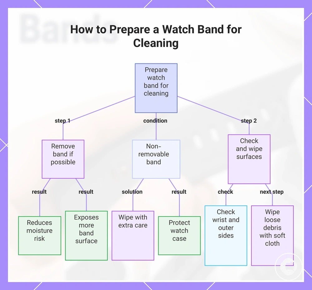 How to Prepare a Watch Band for Cleaning