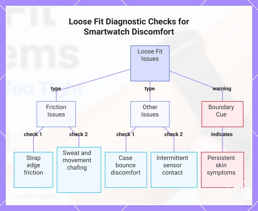 Loose Fit Diagnostic Checks for Smartwatch Discomfort