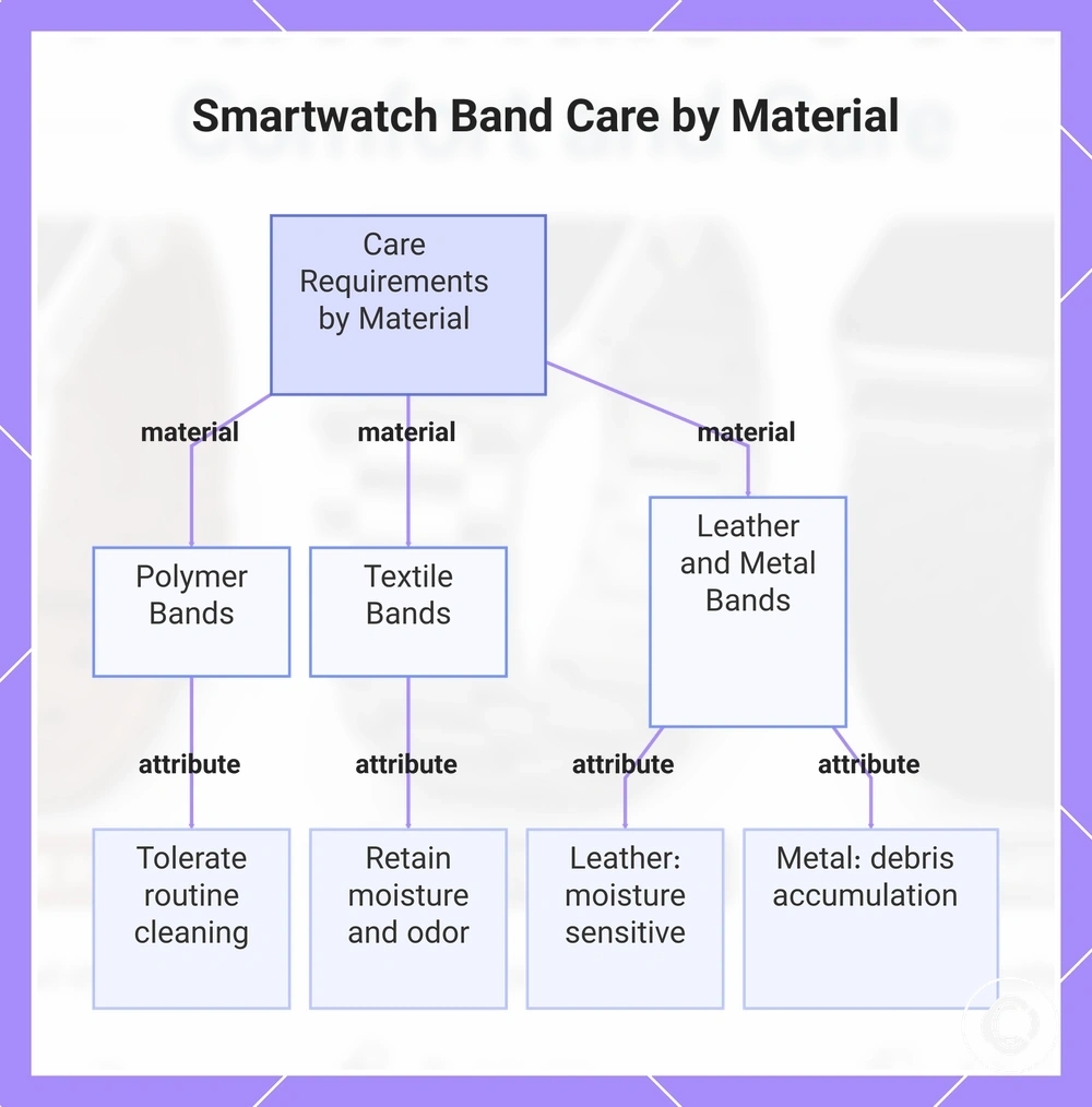 Smartwatch Band Care by Material