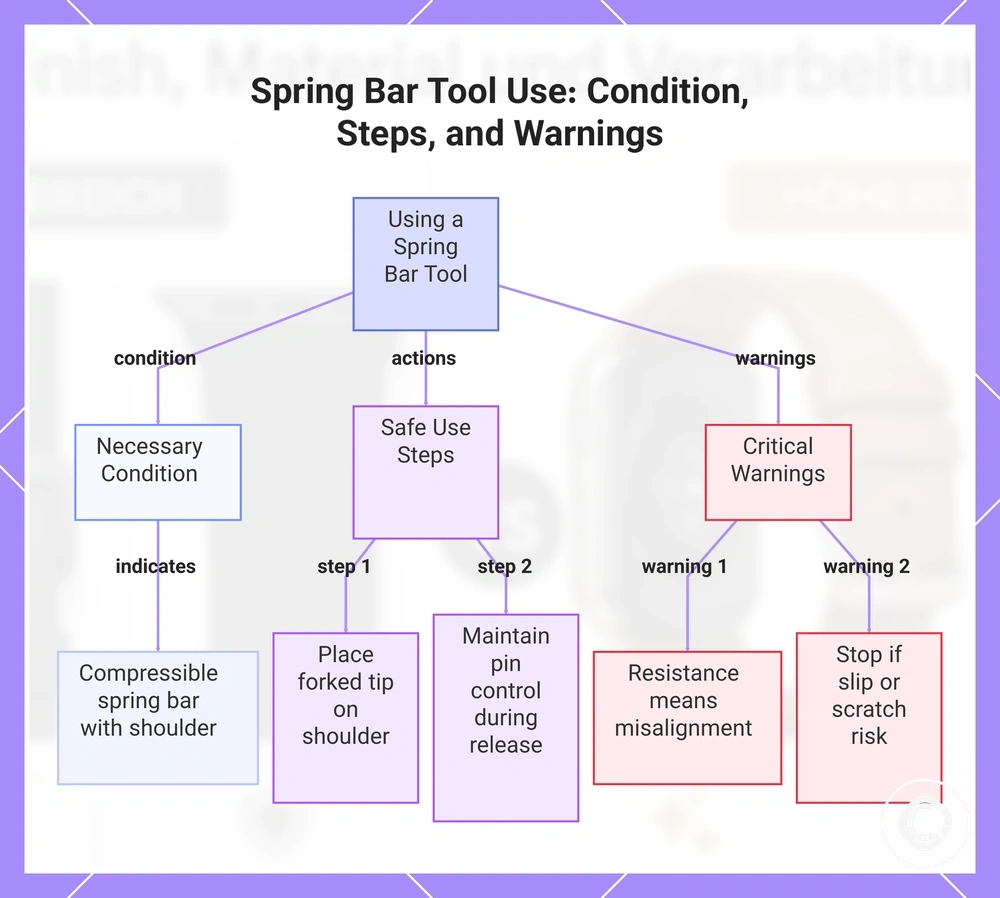Spring Bar Tool Use: Condition, Steps, and Warnings