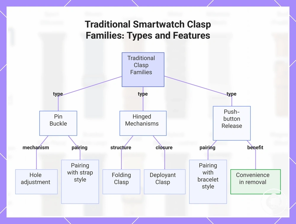 Traditional Smartwatch Clasp Families: Types and Features