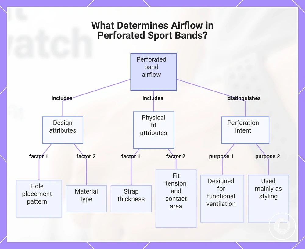 What Determines Airflow in Perforated Sport Bands?