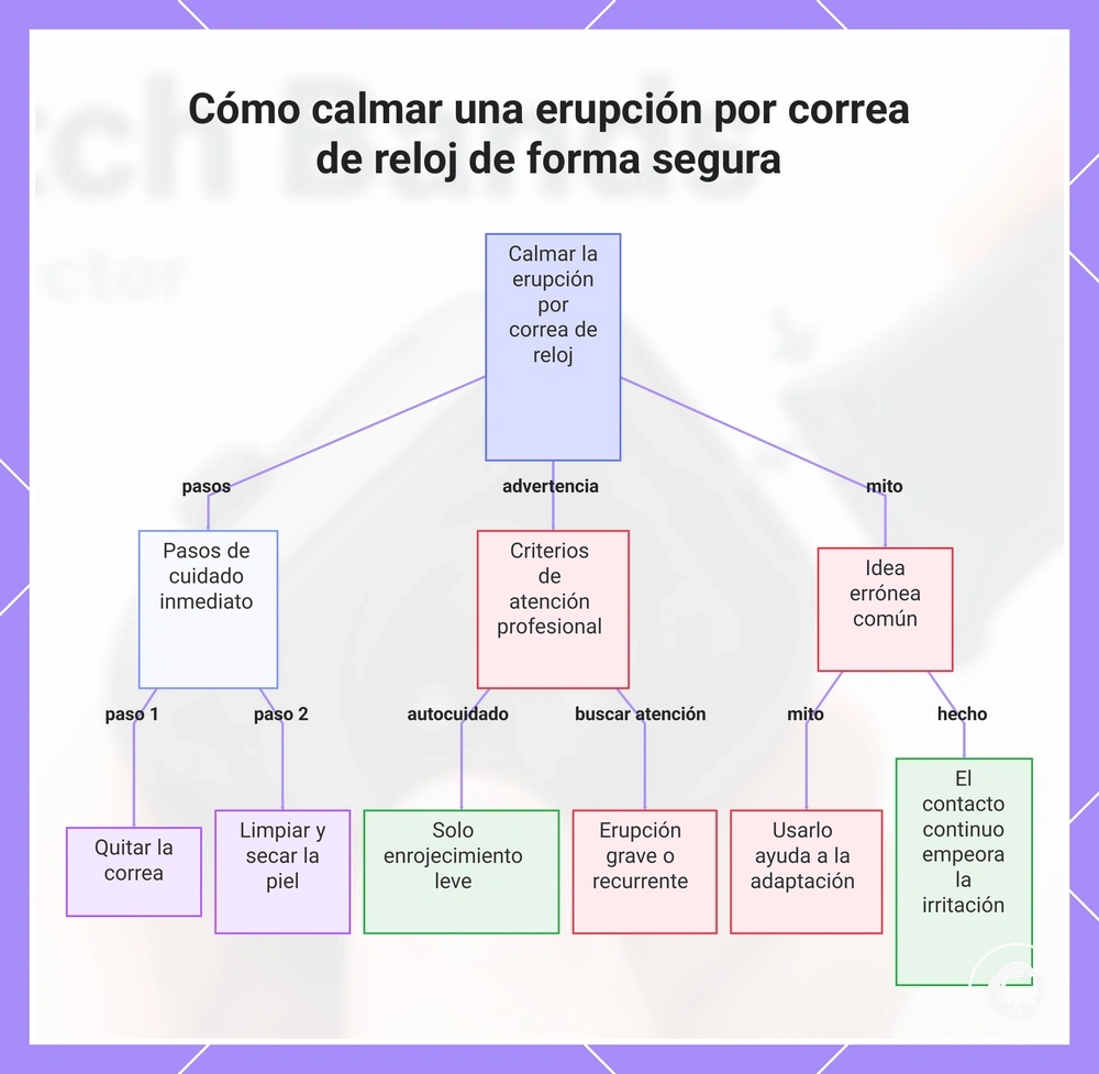 Cómo calmar una erupción por correa de reloj de forma segura