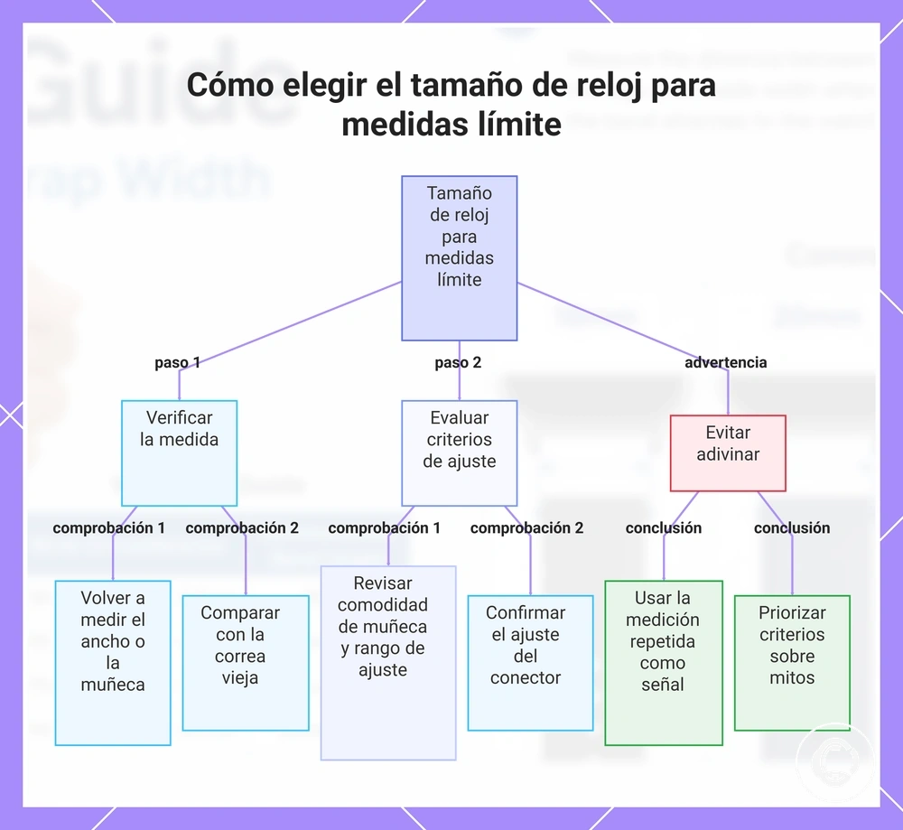 Cómo elegir el tamaño de reloj para medidas límite