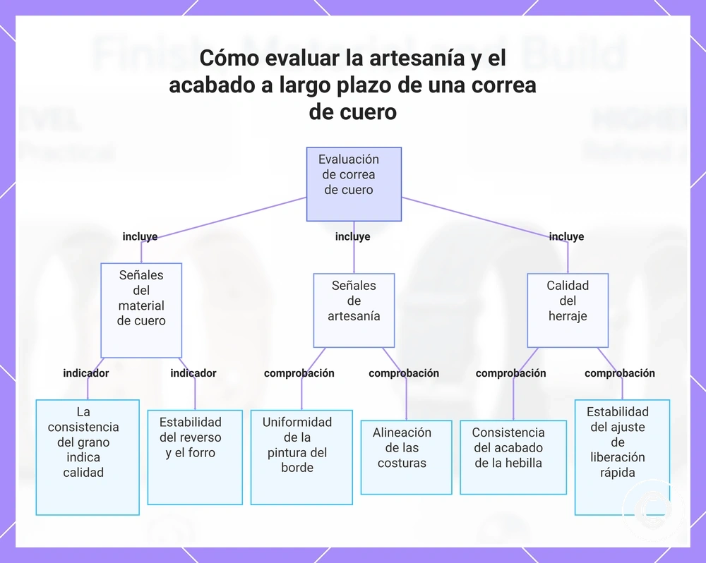 Cómo evaluar la artesanía y el acabado a largo plazo de una correa de cuero