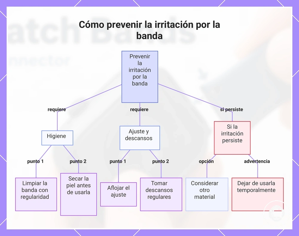 Cómo prevenir la irritación por la banda