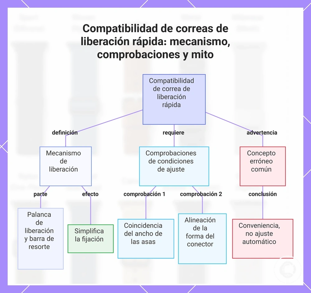 Compatibilidad de correas de liberación rápida: mecanismo, comprobaciones y mito