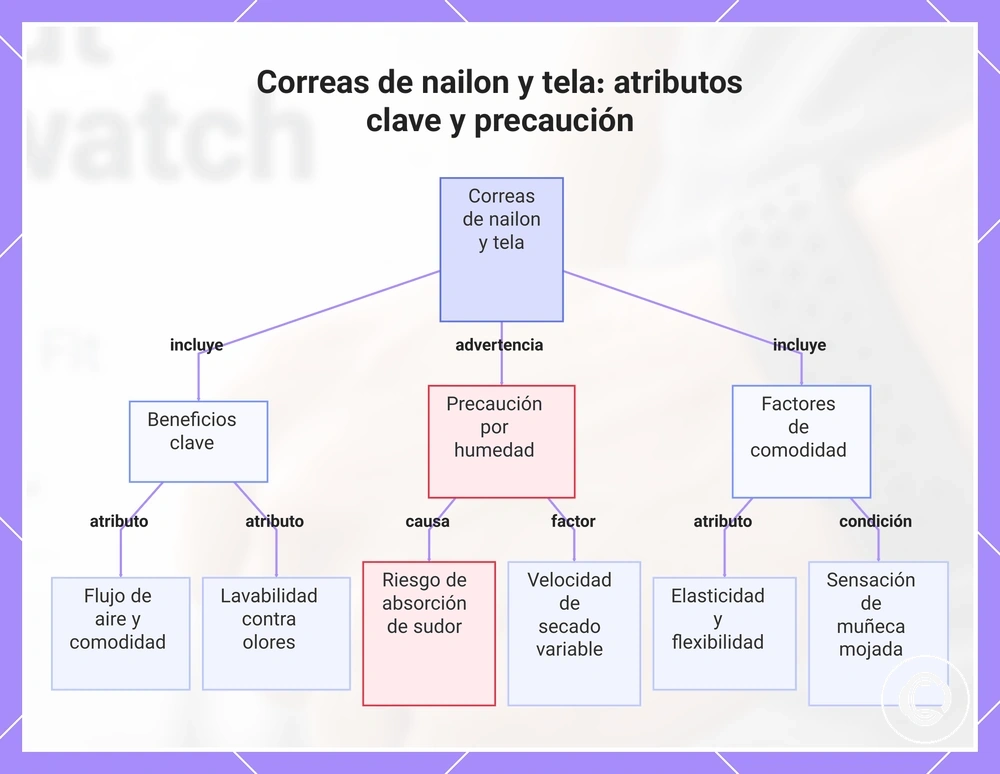 Correas de nailon y tela: atributos clave y precaución