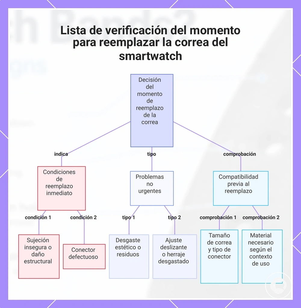 Lista de verificación del momento para reemplazar la correa del smartwatch