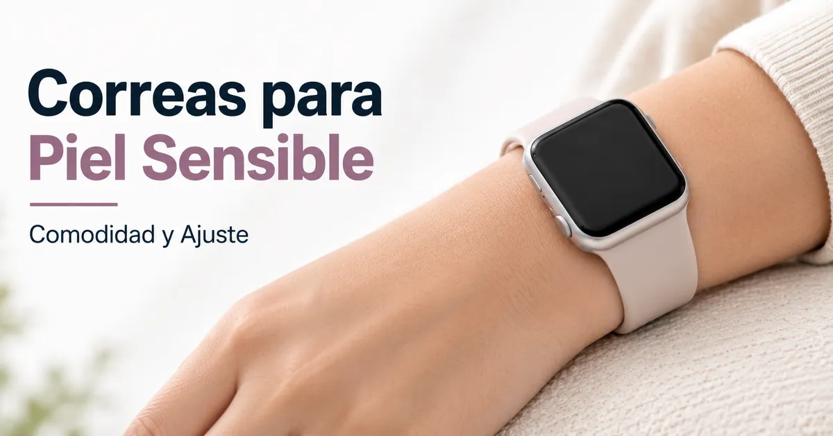 Correa suave para smartwatch pensada para un uso cómodo en piel sensible