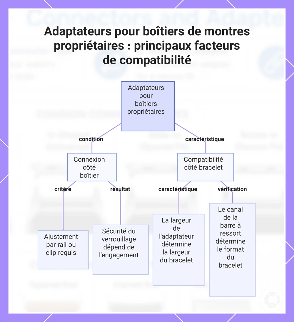 Adaptateurs pour boîtiers de montres propriétaires : principaux facteurs de compatibilité