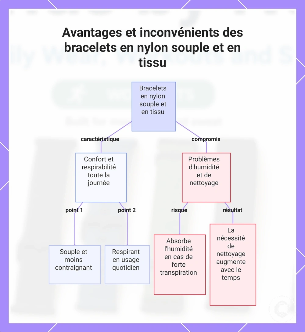 Avantages et inconvénients des bracelets en nylon souple et en tissu