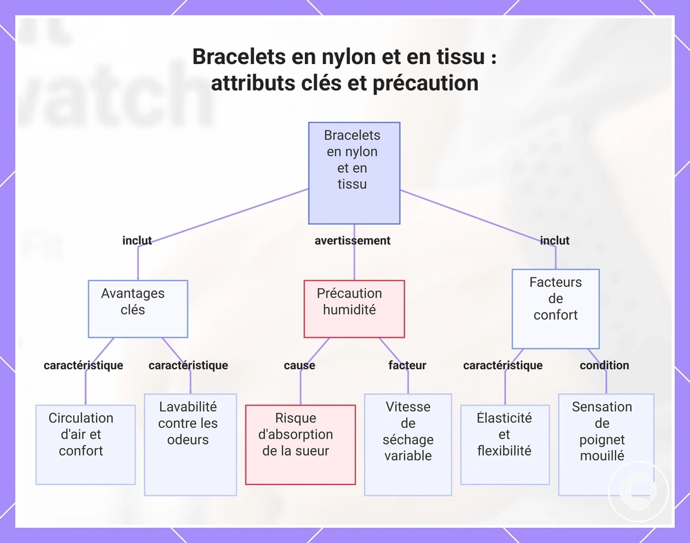 Bracelets en nylon et en tissu : attributs clés et précaution