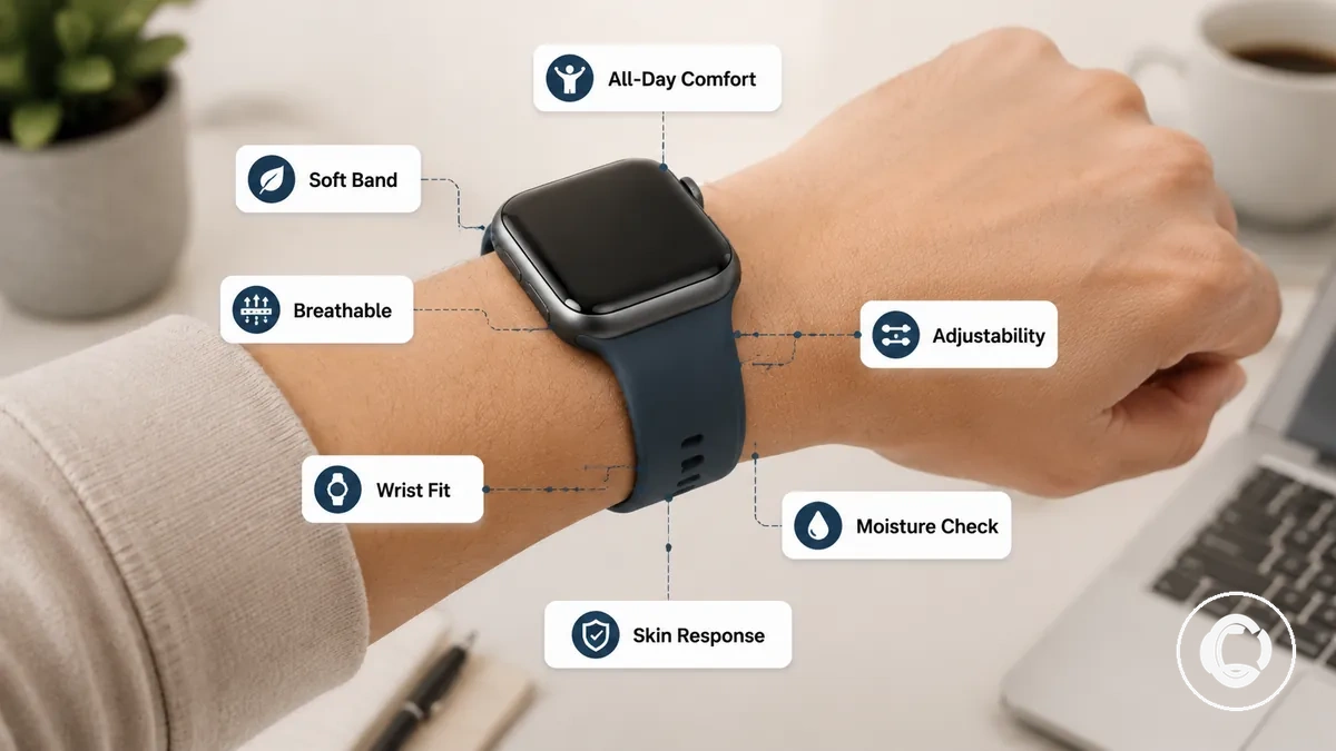 Facteurs de confort et de port prolongé pour un bracelet de montre connectée quotidien