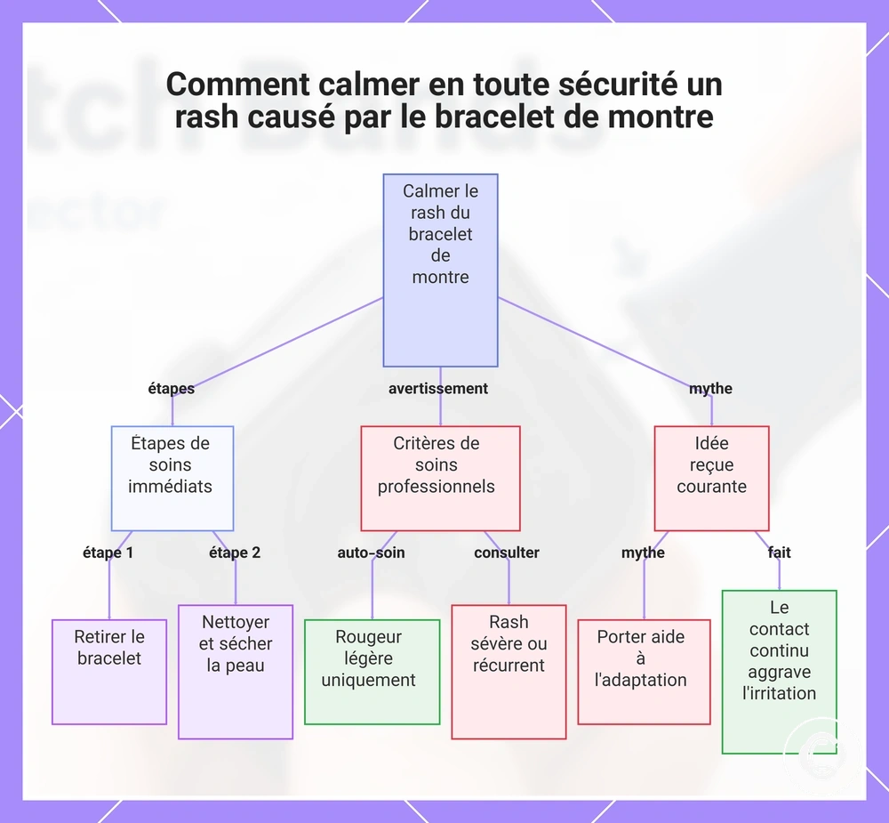 Comment calmer en toute sécurité un rash causé par le bracelet de montre