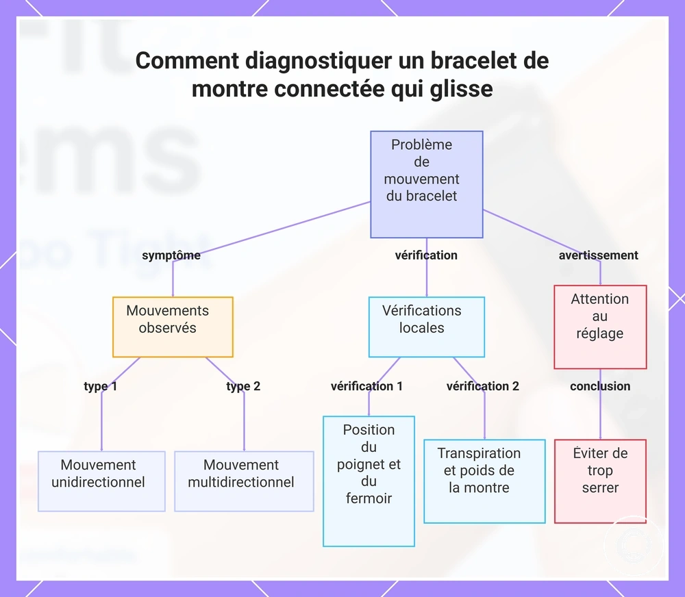 Comment diagnostiquer un bracelet de montre connectée qui glisse